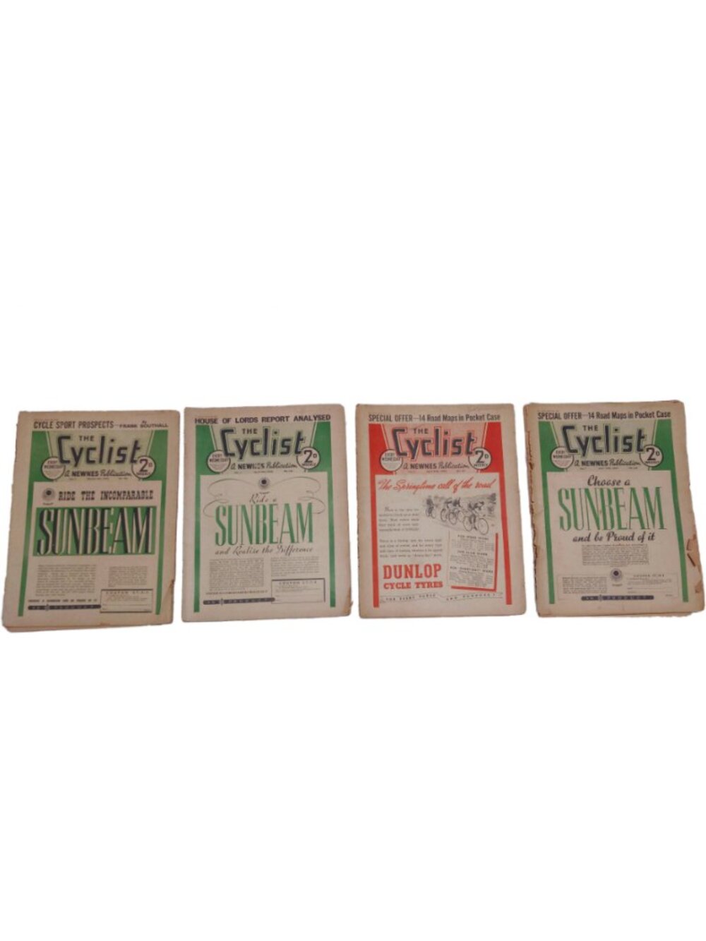 Vintage 1939 The Cyclist British Cycling Magazines - Set of 4